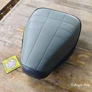 เบาะเดี่ยว + เบาะเสริม... Super cub 50 ซุปเหลี่ยม ดรีม C50 C70 C90 นันทิดา (สีเทา-ดำ)