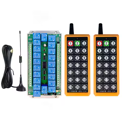 DC 12V 24V 21CH RF Wireless Remote Control Switch Radio Receiver With 2000M Long Distance Remote con
