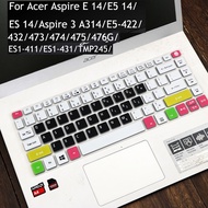 Acer Aspire A314-32 Aspire E14 E1 E5 ES 14 Travelmate P249 Laptop Keyboard Protector, 14" Cover Silicone, Protective Film for 422 432 473 474 475 476G