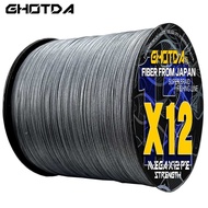 GHOTDA 12 Strands Braided Fishing Line 100M/300M Dyneema Japaning Reel Floating