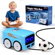 Magic Mini RC Bus, 2.4 GHZ Inductive Car that Follows Drawn Line, Interactive Magic Mini Bus with Ge