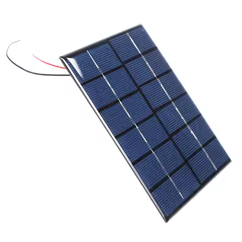 2W 6V Solar Panel Polysilicon Solar Charger Panel High Efficiency Portable Solar Panel for Small Hou
