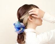 隨機油漆大腸髮圈美人魚朝日藝術風格原創紡織大大腸髮圈