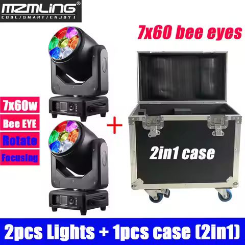 Ship From China LED Bee EYE Light 7X60w DJ Stage Wash Machine DMX 512 Moving Head
