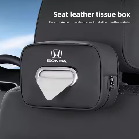 Car Tissue Box Car Interior Accessories For Honda Civic FIT CRV Accord Jazz HRV Odyssey Leather Tiss