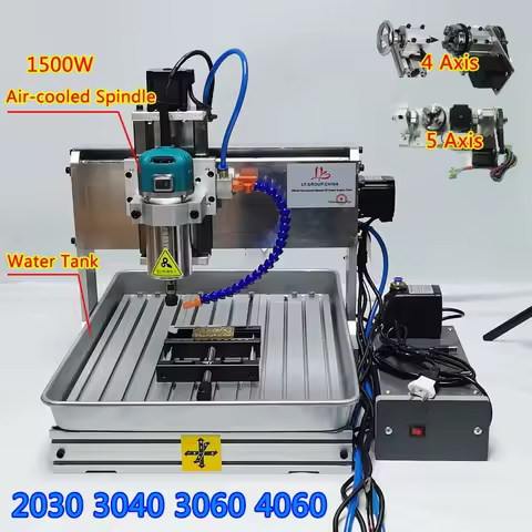 LYF 2030 3040 3060 4060 CNC Engraving Machine 1500W 3 Axis 4 Axis 5 Axis CNC Wood Router Engraving D