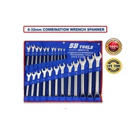 SB Tools CRS63223M 23Pcs Heavy Duty Combination Wrench Set | Spanner Set | Common Ring Set (6-32mm)