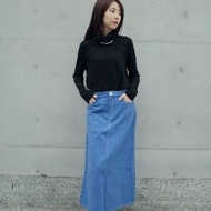 UUIN _ 寶藍A字牛仔裙