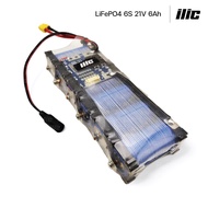 ilic แบตเตอรี่ลิเธียมฟอสเฟต LiFePO4 32650 6S 21V 6Ah BMS 20A