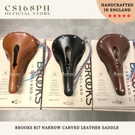 CS168ph Brooks B17 Narrow Carved Leather Bicycle Saddle (Official Dealer)