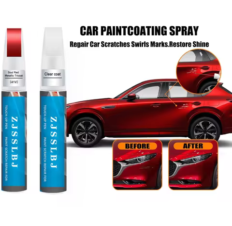 for Mazda Touch Up Paint Kit with 2K Clear Coat,Exact Color Match Touch Up Paint for Chip and Scratc