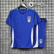 Quần Áo Đá Bóng Tuyển Italia Xanh Mới - Đồ Đá Banh Nam Nữ 2025