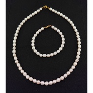 6-7 MM FRESH WATER PEARL BIWA ( STAINLESS)