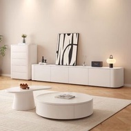 櫻桃傢俱 - 現代簡約電視櫃落地收納櫃茶几電視櫃組合實木小戶型客廳地櫃