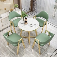 Combination Table Chair Nordic Modern Simple Casual Leisure Reception Small Round Table Small Coffee