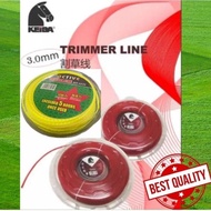HIGH QUALITY 3.0mm NYLON TRIMMER LINE / Tali Rumput Twist/Tali Mesin Rumput Nylon Trimmer