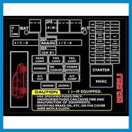 ✱ ✔ ▪ Isuzu Crosswind Panther Sportivo fusebox fuse box STICKER label (Heavy duty \ all weather)
