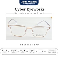 Cyber Eyeworks BE10570 51 C4 - Trans R.Gold Frames, Elegant Refinement