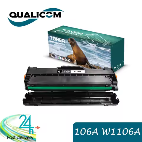 Compatible 106A W1106A Toner Cartridge with Chip 1500 Pages Yield for HP Laser 107A 107W MFP 135A 13