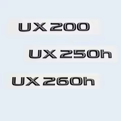 Glossy Black 3D ABS Letters Number UX200 UX250h UX260h HYBRID Emblem For Lexus Car Trunk Logo Sticke