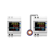 Tuya WiFi Intelligent Digital Display Electricity Meter DIN-Rail Voltage Current Meter Power Factor 