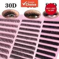 Lash Clusters Kit Wispy Eyelash Natural DIY Lashes Extension 8-16mm 200pcs D Curl Individual Cluster