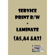 SERVICE PRINT BLACK&WHITE + LAMINATE