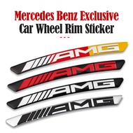 AMG 3D Aluminum Rim Car Emblem Wheel Hub Sticker for Mercedes Benz GLC AMG GLA AMG GT A200 A250
