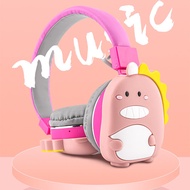 HhDinosaur Headphone Bluetooth 5.0 Headset Foldable Cartoon Wireless Headset Cute Girl Boy With Microphone Music53356 DD