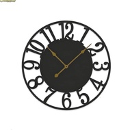 WIGGLY Metal Wall Clock, 50/60cm Silent Iron Wall Clock, Aesthetic Minimalist Battery Powered Large 