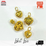 Youloong Loket love EMAS916/ Heart shape pendant 916GOLD