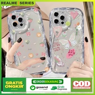 Case Vivo Y01 Y02S Y12 Y12S Y15 Y15S Y16 Y17 Y20 Y20S Y21 Y21S Y21T Y30 Y30i Y33S Y33T Y50 Y91 Y91C Y93 Y95 Y1S Softcase Transparan Motif Butterfly Flower Soft Wave Edge Phone Casing Cover