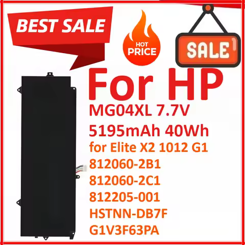 New MG04XL 7.7V 5195mAh 40Wh Laptop Battery For Hp Elite X2 1012 G1 Series 812060-2B1 812060-2C1 812