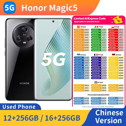 Honor Magic 5 5g RAM 12GB/16GB ROM 256GB Battery 5100mAh NFC 6.73inches 1600nits Screen 54MP Wide-an