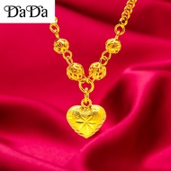 rantai leher perempuan emas 916 original malaysia necklace womens exquisite almond heart pendant wed