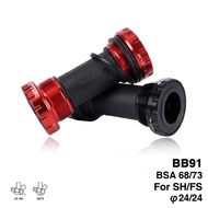 Threaded 68mm 73mm MTB Bottom Bracket BB91 BSA68 24mm