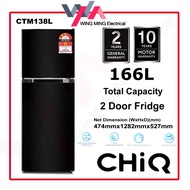 [ SAVE 4.0 ] CHiQ 166L Refrigerator 2 Door/Peti Ais 2 Pintu Inverter (CTM138L) Peti Sejuk/Fridge/冰箱