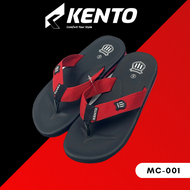 KENTO เคนโตะ รองเท้าสายทอหูคีบ รุ่นMC001-ดำ/แดง ไซส์35-46 ใส่ได้ทุกเพศทุกวัย