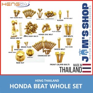 Heng Bolts Honda Beat FI Complete Gold Bolts Heng Full set