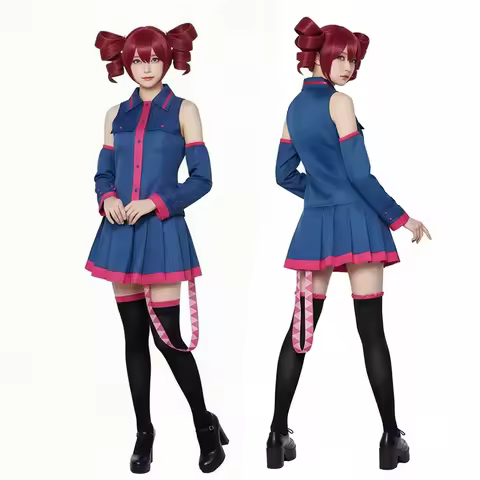 Kasane Teto Blue Anime Cosplay Costume Wig Anime Mikuu UTAU Vtuber Halloween Formula Carnival Party 