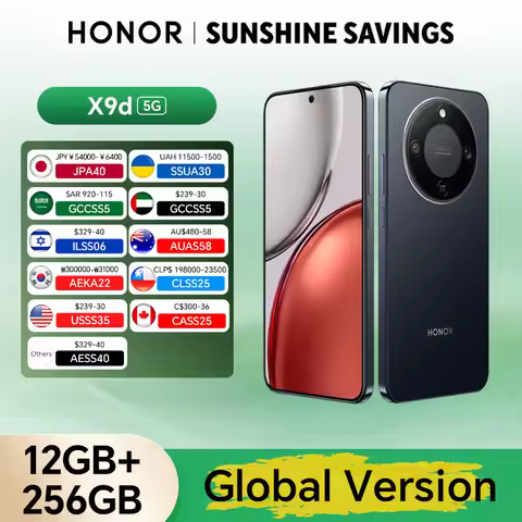 Global Version HONOR X9d 12GB+256GB/512GB 6.79'' 120Hz Screen Snapdragon 6 Gen 4 108MP AI Camera 830