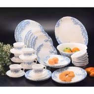 HOT🔥LANGKAWI NEW ARRIVAL AlyA BLUE ARCOPAL 38 PCS DINNER SET