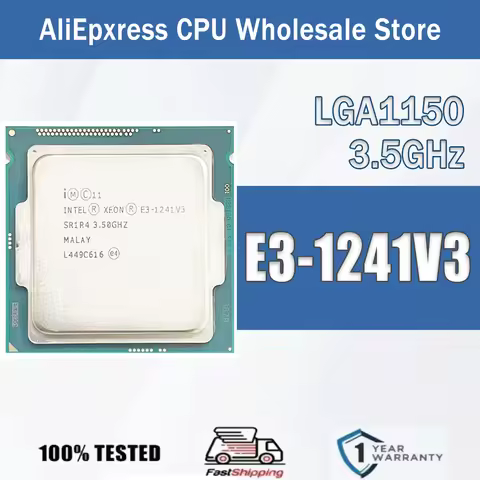 Intel Xeon E3-1241V3 3.5GHz Quad-Core Eight-Thread 80W E3 1241 V3 Computer CPU Processor Server E3 1