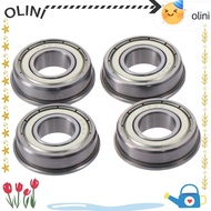 OLINI 4pcs Flange Rip Bearings, Chromium Steel Z1 Noise Level FR8ZZ Flange Ball Bearing, Easy to Mai