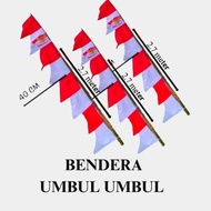 MERAH Garuda Red and White Pennant 8 Wave Leaves Indonesian Independence Day August 17th