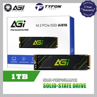 AGI 1TB PCIe NVMe M.2 2280 Gen 4x4 Solid State Drive SSD (AGI1T0G43AI818)