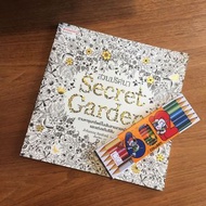 Secret Garden coloring book with crayons
