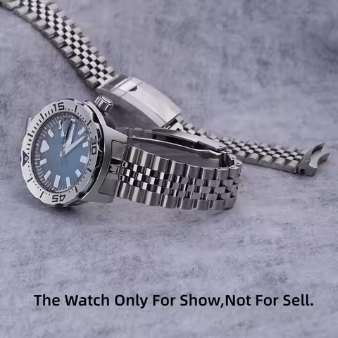 For Seiko Monster Penguin SBDY115 SRPE09 SRPF35 SRPD25 Solid Curved End 20mm Stainless Steel Silver 