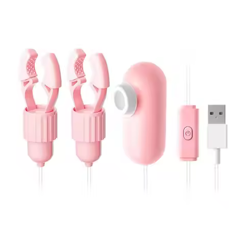 1/2Pcs Women's Nipple Clamps Vibrator, Breast Massage Tongue Licking Sucking Toys, Female Adult Inti