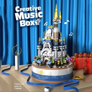 Princess Music Box Building Block Castle Carousel Music Box Castle Building Block Childrens Toy Puzz